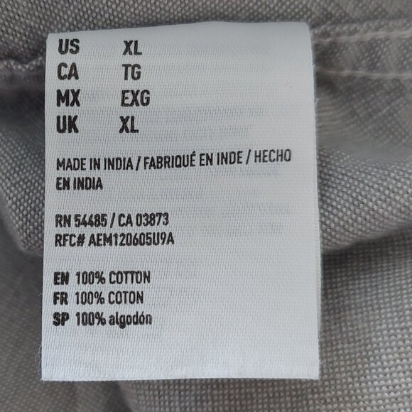 American Eagle Men's Button Down Shirt Size X-Large Grey Penguin Design - Picture 10 of 12